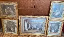 Suite de 5 lithographies du XIXème, polychrome réhaussé, encadré et sous verre. Par Nicolas Lavreince ( 1737-1807 Stockholm).                                                     Set of 5 19th century polychrome lithographs, enhanced, framed and under glass. By Nicolas Lavreince (1737-1807 Stockholm)