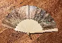 EVENTAIL ANCIEN XIX, Chine, monture en os, décors de nature, peint à la main.                                          ANTIQUE 19TH CENTURY FAN, China, bone frame, nature decorations, hand-painted.