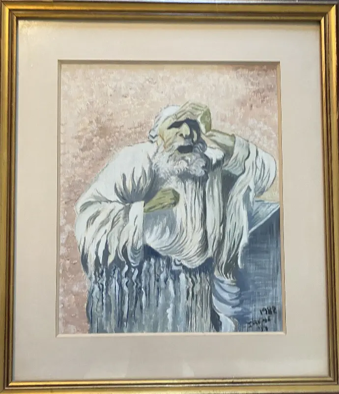 Peinture aquarelle signée milieu XXème. Une merveille..   Watercolor painting signed mid-20th century. A wonder..